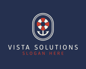 Nautical Anchor Lifesaver logo design