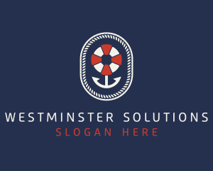 Nautical Anchor Lifesaver logo design