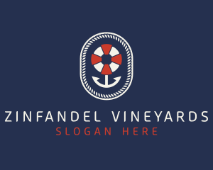 Nautical Anchor Lifesaver logo design