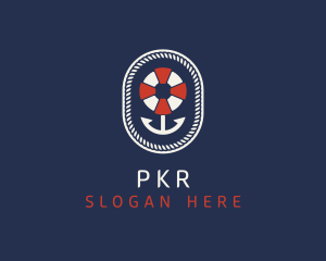 Nautical Anchor Lifesaver logo design