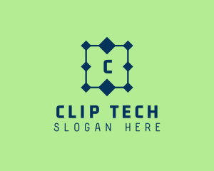 Tech Circuit Connection  logo design