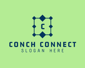 Tech Circuit Connection  logo design