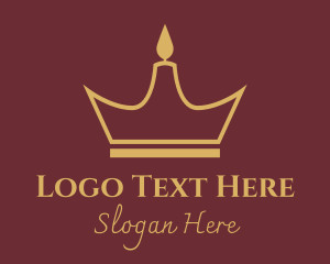 Regal - Crown Candle Light logo design