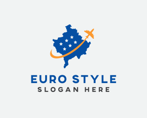 Europe - Kosovo Country Map logo design