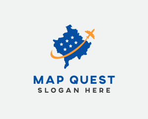 Kosovo Country Map logo design