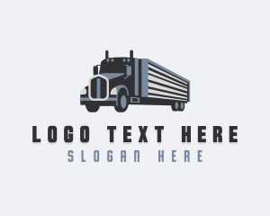Transportation - Freight Transportation Truck logo design