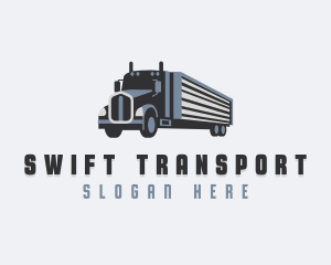 Freight Transportation Truck logo design