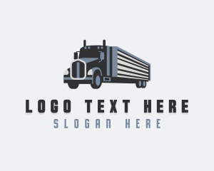 Construction - Freight Transportation Truck logo design