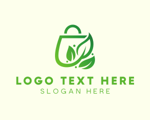 Green Flower - Plant Shopping Bag logo design