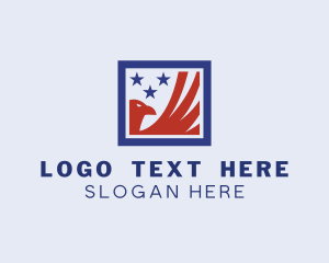 Patriotic - America Eagle Wing Frame logo design