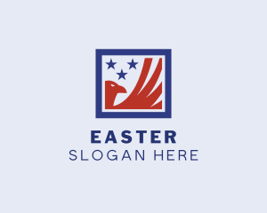 State - America Eagle Wing Frame logo design