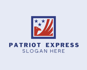 Nationalist - America Eagle Wing Frame logo design