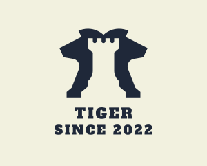 Chess Master - Chess Rook Pawn logo design