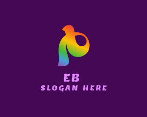 Rainbow Pride Ribbon Logo