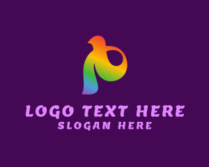 Lgbt - Rainbow Pride Ribbon logo design