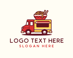 Ramen Noodle Food Truck Logo
