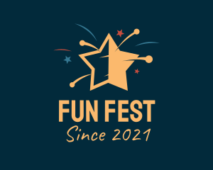 Fest - Star Firework Celebration logo design