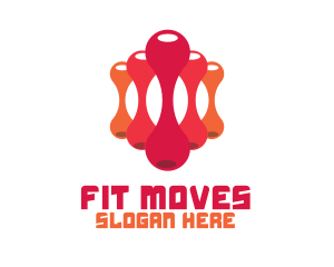 Aerobics - Colorful Dumbbell Weights logo design