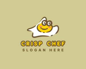 Cartoon Fried Egg logo design