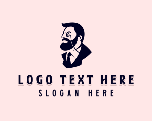 Grooming - Stylist Gentleman Fashion logo design