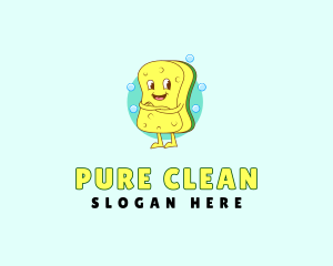 Squishy Sponge Cleaning logo design