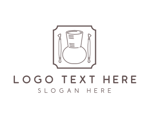 Pot - Handicraft Clay Pot logo design