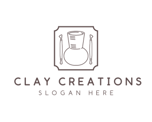 Pottery - Handicraft Clay Pot logo design