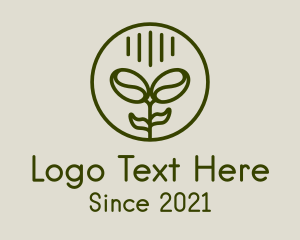 Round - Monoline Coffee Plant logo design