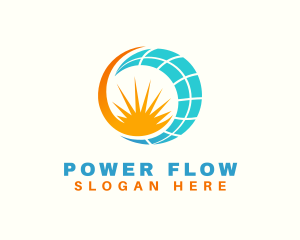 Solar Power Source  logo design