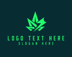 Weed - Medicinal Cannabis Thunder logo design