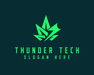 Medicinal Cannabis Thunder logo design