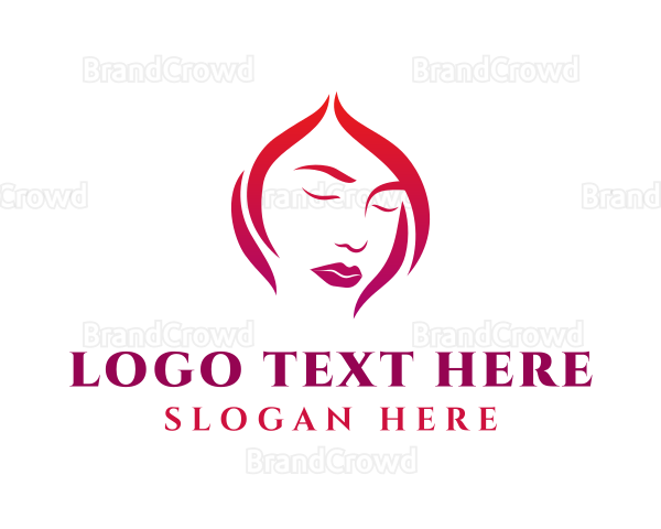 Woman Face Salon Logo