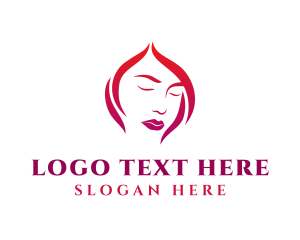 Hairdress - Woman Face Salon logo design