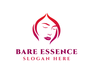 Woman Face Babe Salon  logo design