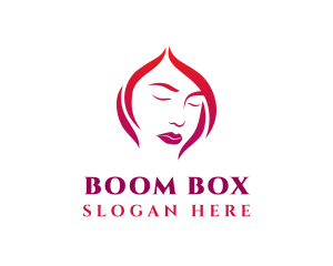 Woman Face Babe Salon  logo design