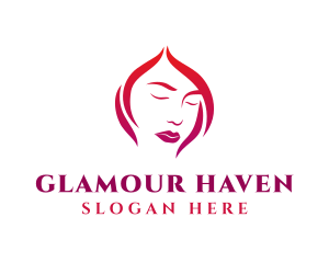 Salon - Woman Face Salon logo design