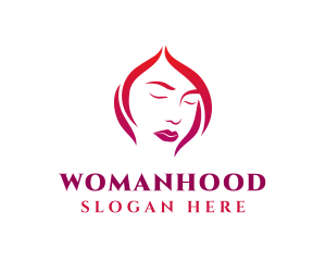 Female - Woman Face Salon logo design