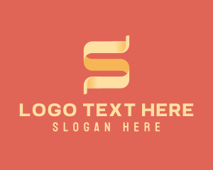 Ribbon Letter S logo design