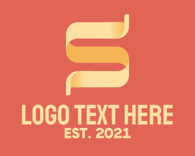 Social Media - Ribbon Letter S logo design