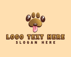 Dog Trainer - Pet Dog Paw logo design