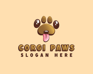 Pet Dog Paw logo design