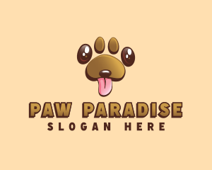 Pet Dog Paw logo design