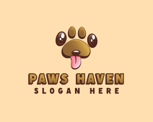 Pet Dog Paw logo design