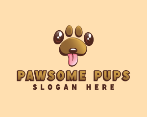 Pet Dog Paw logo design