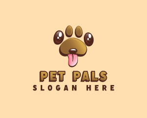 Pet Dog Paw logo design