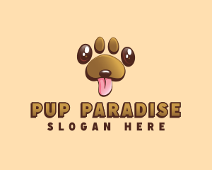 Pet Dog Paw logo design