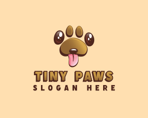 Pet Dog Paw logo design