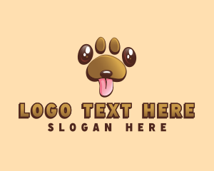 Shelter - Pet Dog Paw logo design