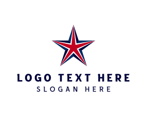 White - American Patriot Star logo design
