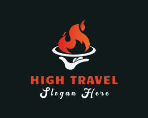 Flame Restaurant Dining Logo